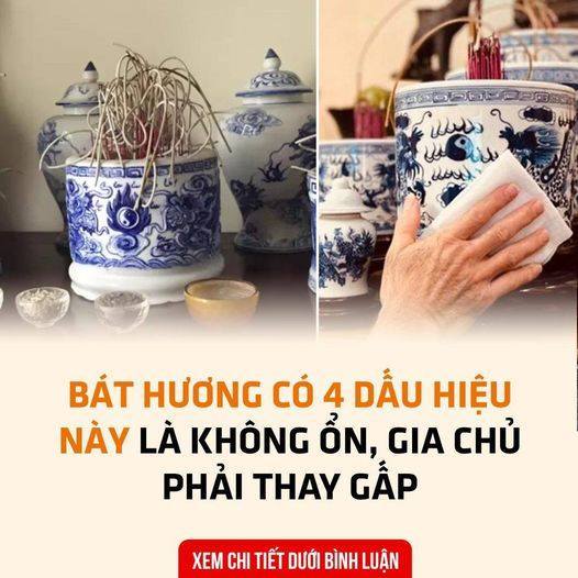 Bát hương có 4 dấu hiệu này là không ổn, gia chủ phải thay gấp