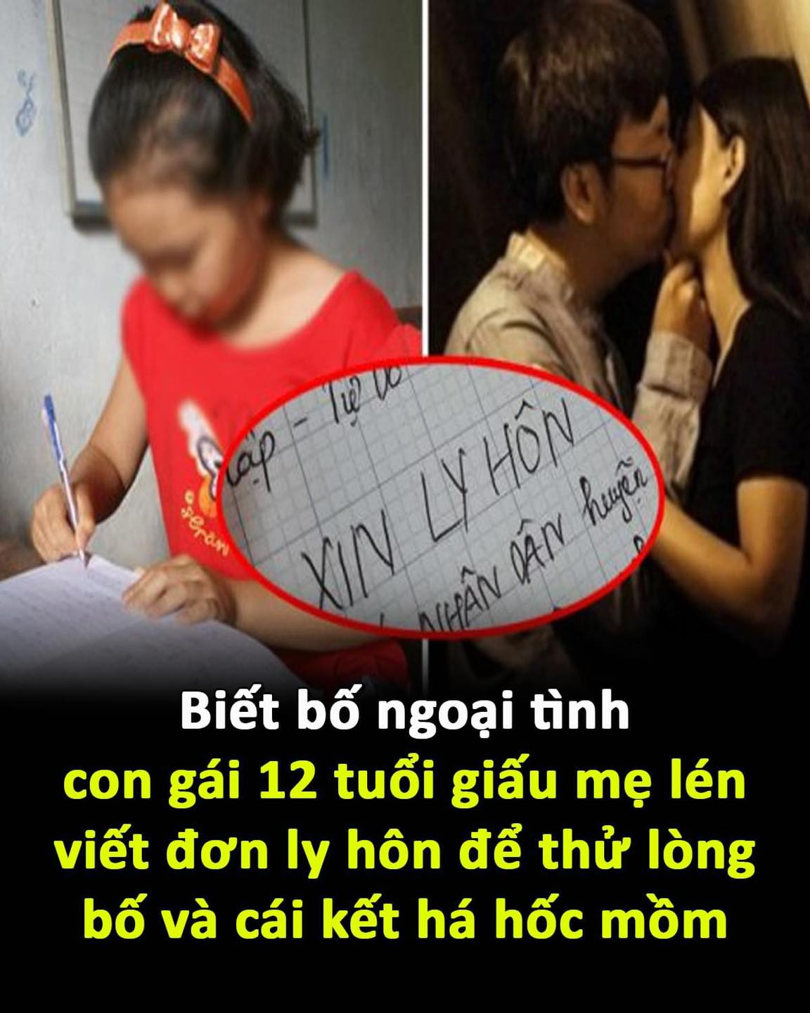 Con gái tự viết đơn ly hôn và cái kết…