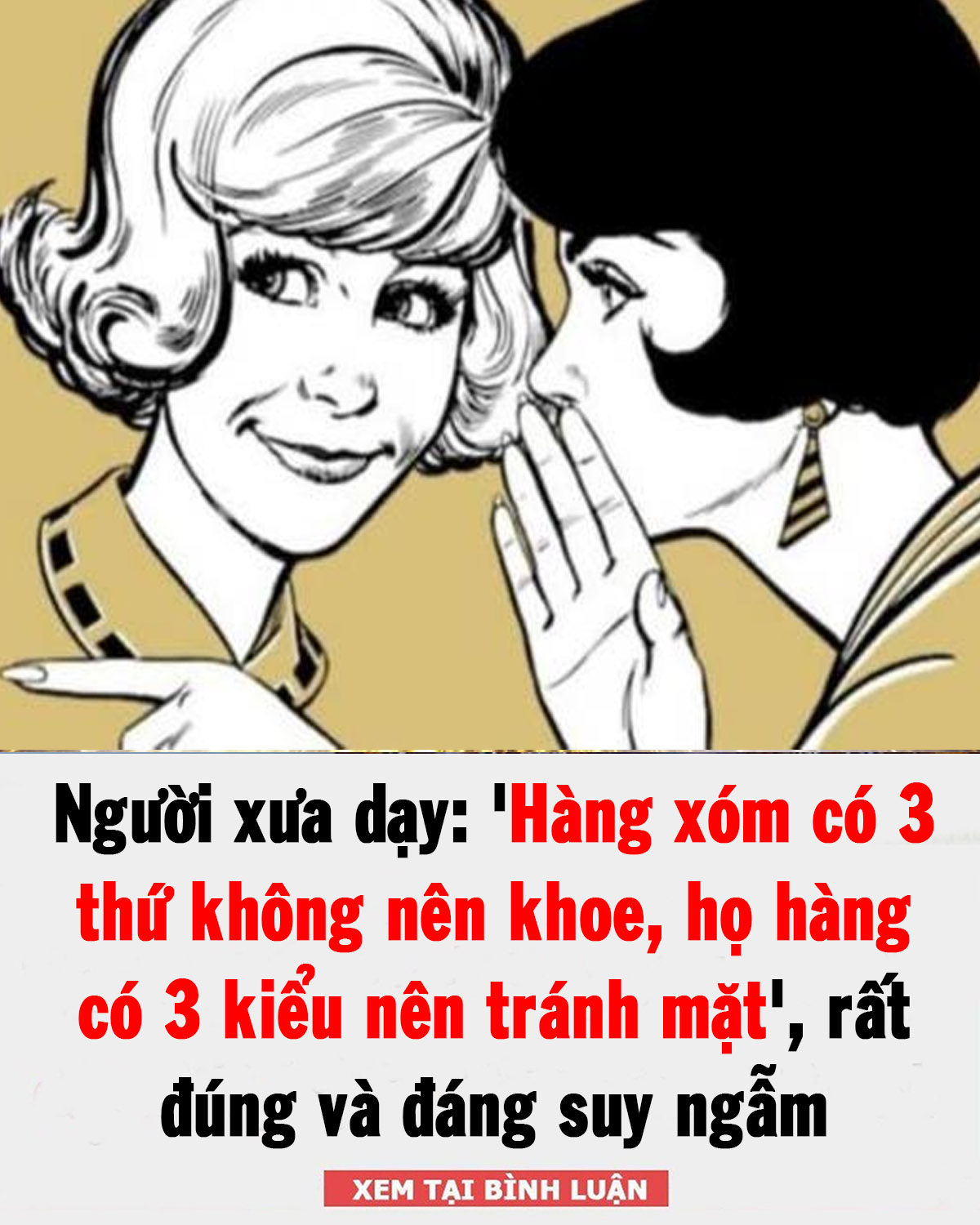 Người xưa dạy: ‘Hàng xóm có 3 thứ không nên khoe, họ hàng có 3 kiểu nên tránh mặt’, rất đúng và đáng suy ngẫm 👇👇👇