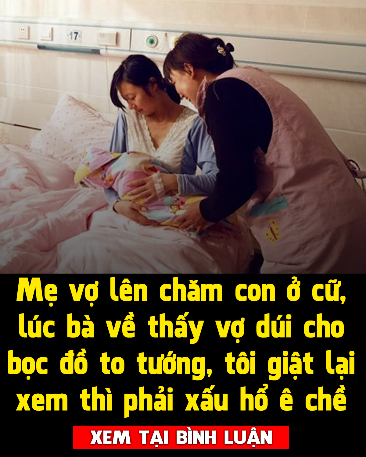 Mẹ vợ lên chăm con ở cữ, lúc bà về thấy vợ dúi cho bọc đồ to, tôi giật lại xem thì phải ê chề