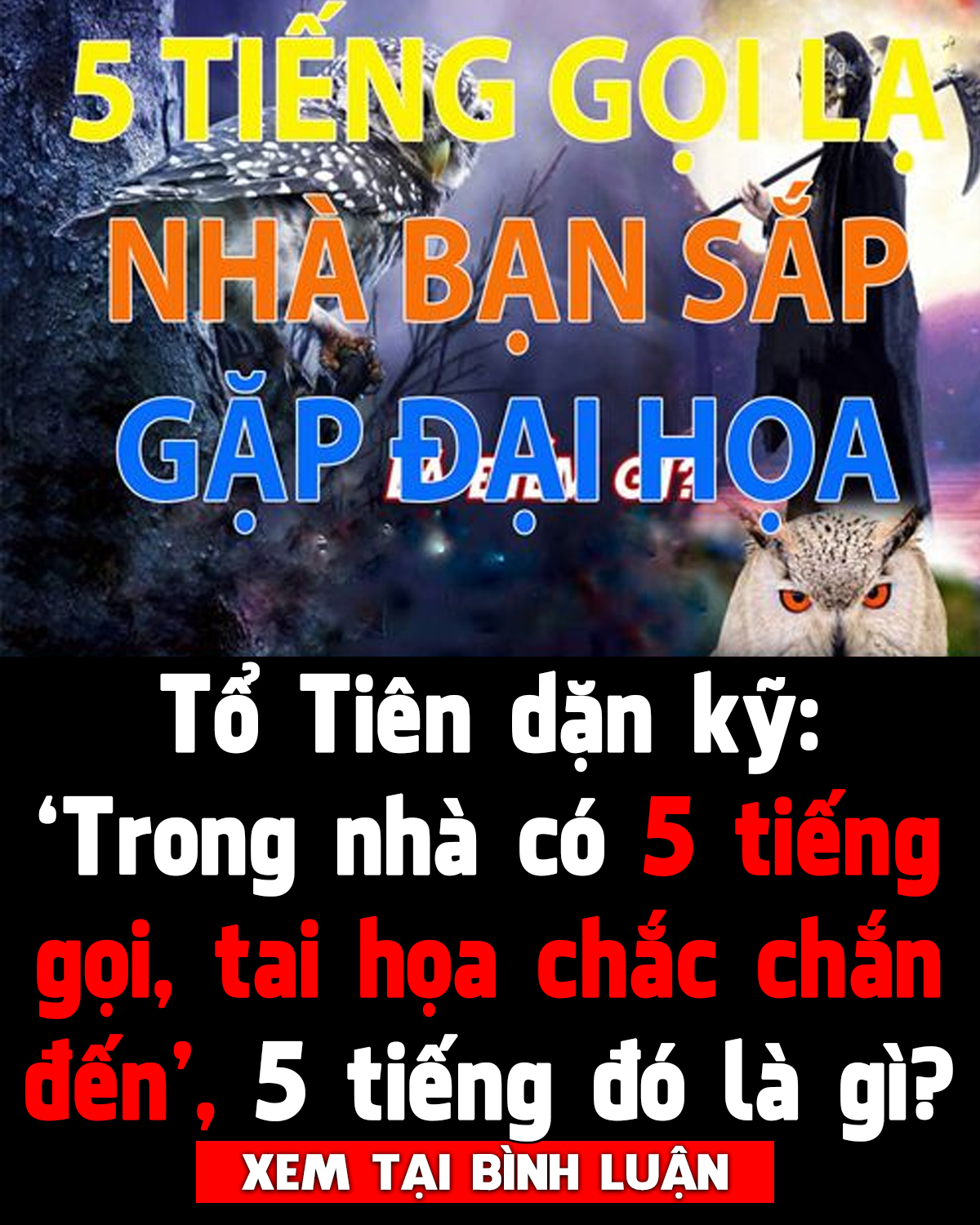 Tổ Tiên dặn kỹ: ‘Trong nhà có 5 tiếng gọi, tai họa chắc chắn đến’, 5 tiếng đó là gì?