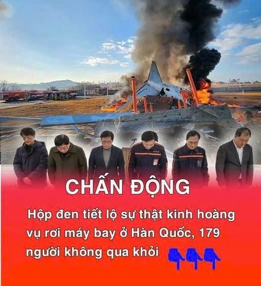 Hộp đen tiết lộ sự thật ki n h h o à n g vụ rơi máy bay ở Hàn Quốc, 179 người không q u a kh ỏ i!