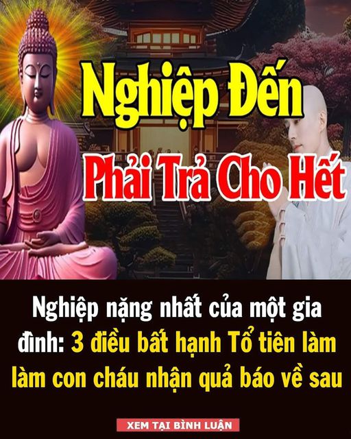 Nghiệp nặng nhất của một gia đình: 3 điều bất hạnh Tổ tiên làm làm con cháu nhận quả báo về sau 👇