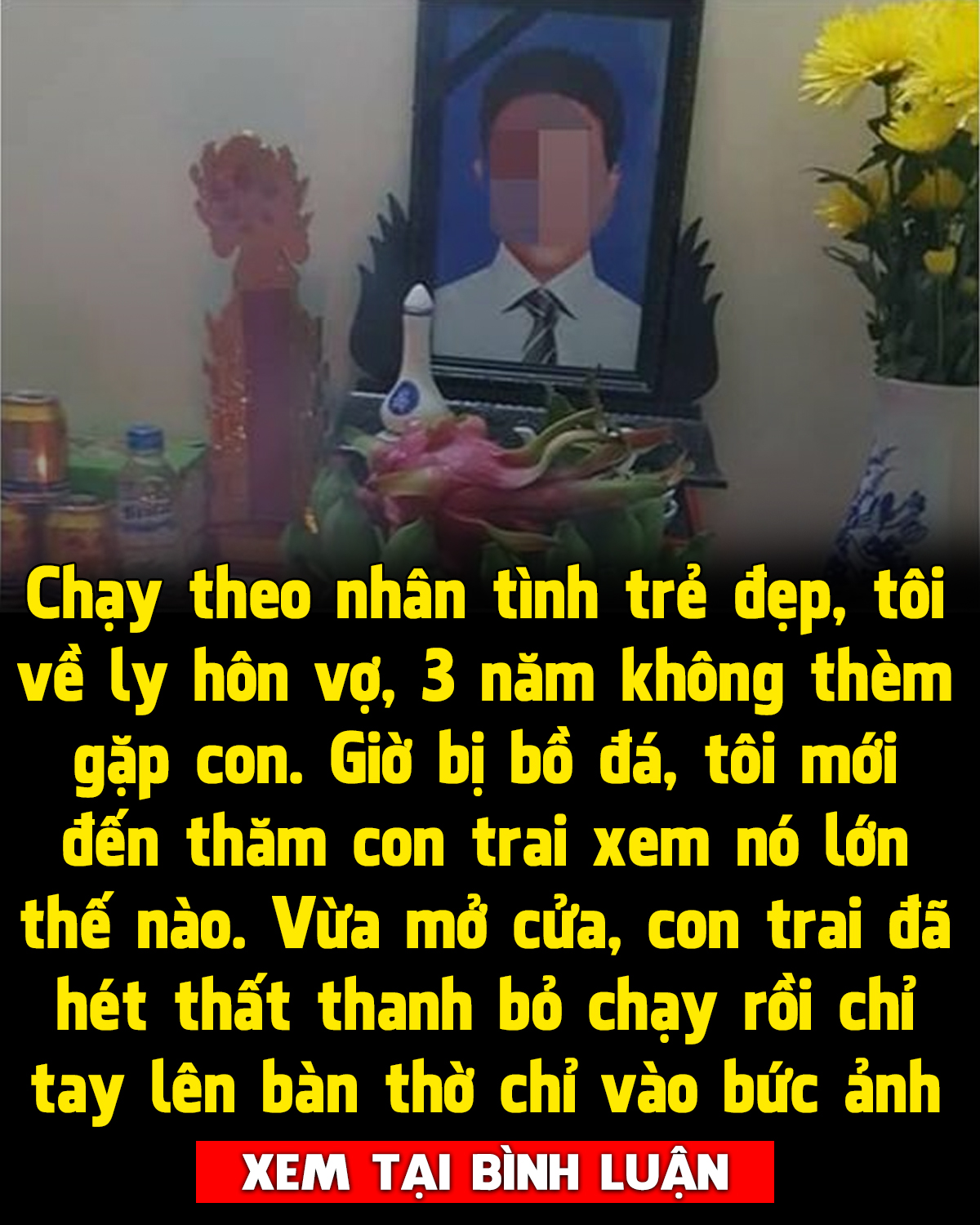 Thằng bé vừa nhìn thấy mặt tôi thì mặt mày tái xanh, nó hét lên thất thanh rồi bỏ chạy vào nhà… 😱