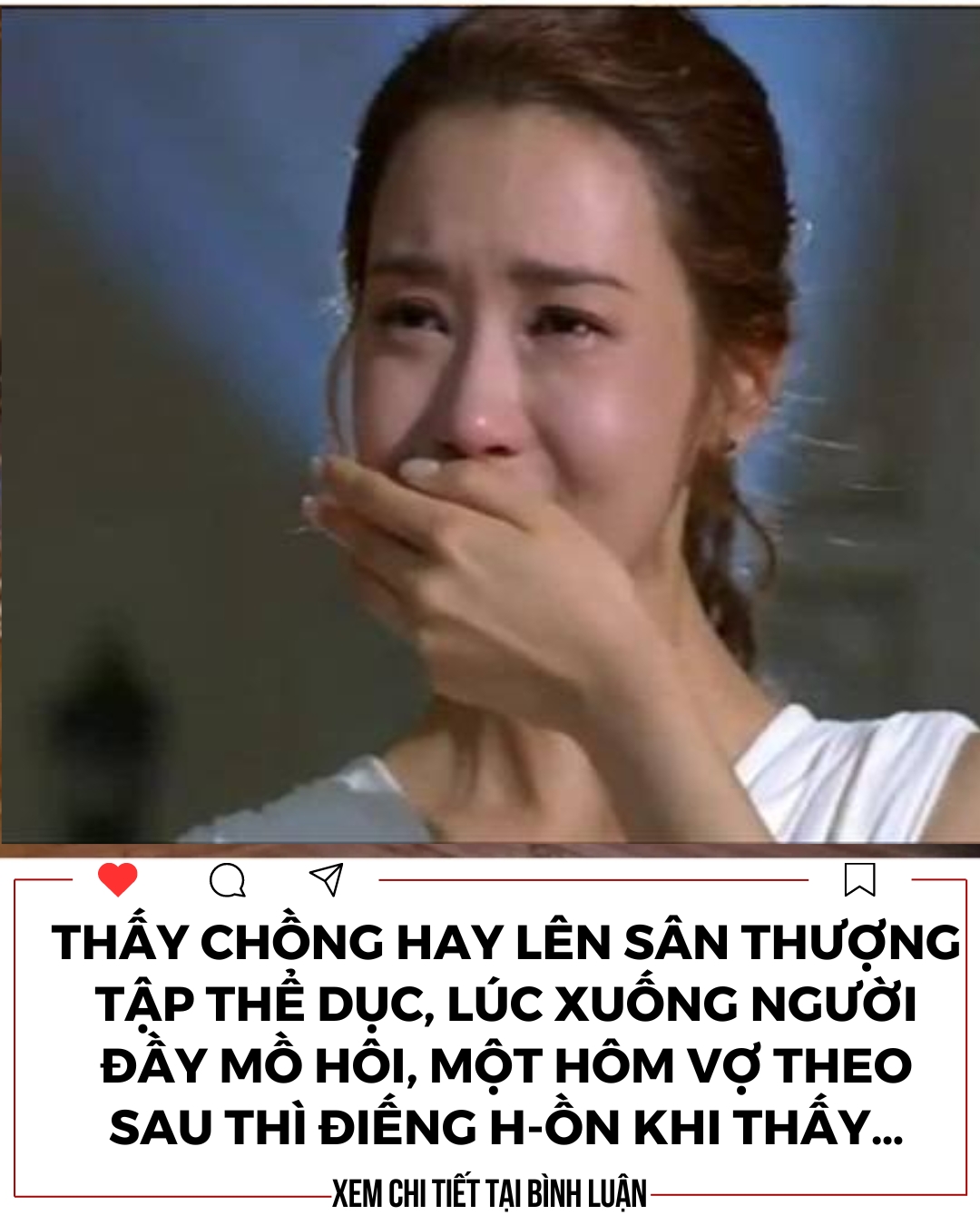 Thấy chồng hay lên sân thượng tập thể dục, lúc xuống người đầy mồ hôi, một hôm vợ theo sau thì điếng h-ồn khi thấy…