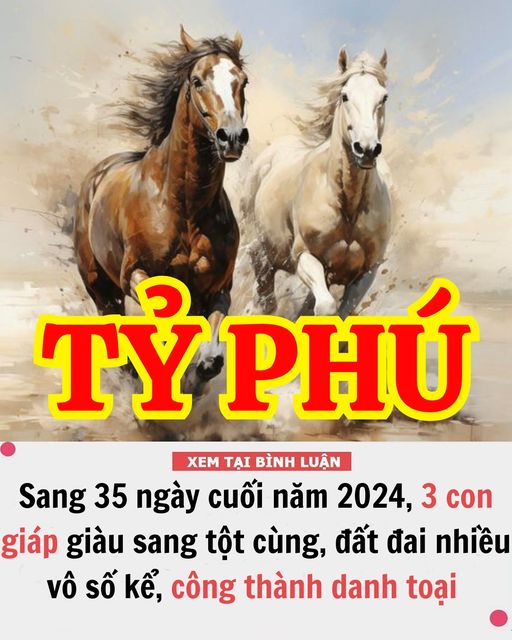 Tham khảo ngay bài viết dưới đây để biết 3 con giáp giàu sang tột cùng, đất đai nhiều vô số kể, công thành danh toại trong 35 ngày cuối năm 2024 này nhé!