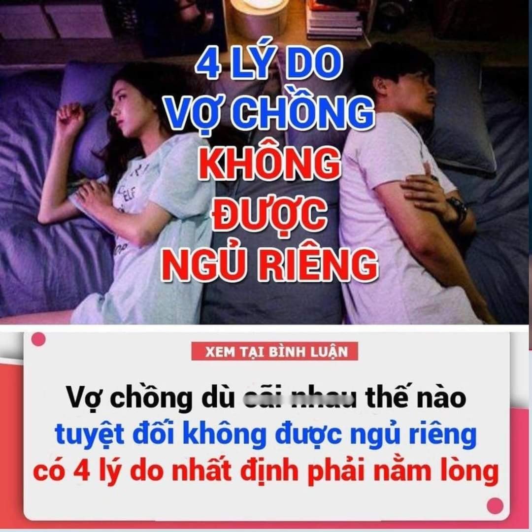 Vợ chồng tuyệt đối không được ngủ riêng giường, 4 lý do ai cũng nên biết 👇👇👇