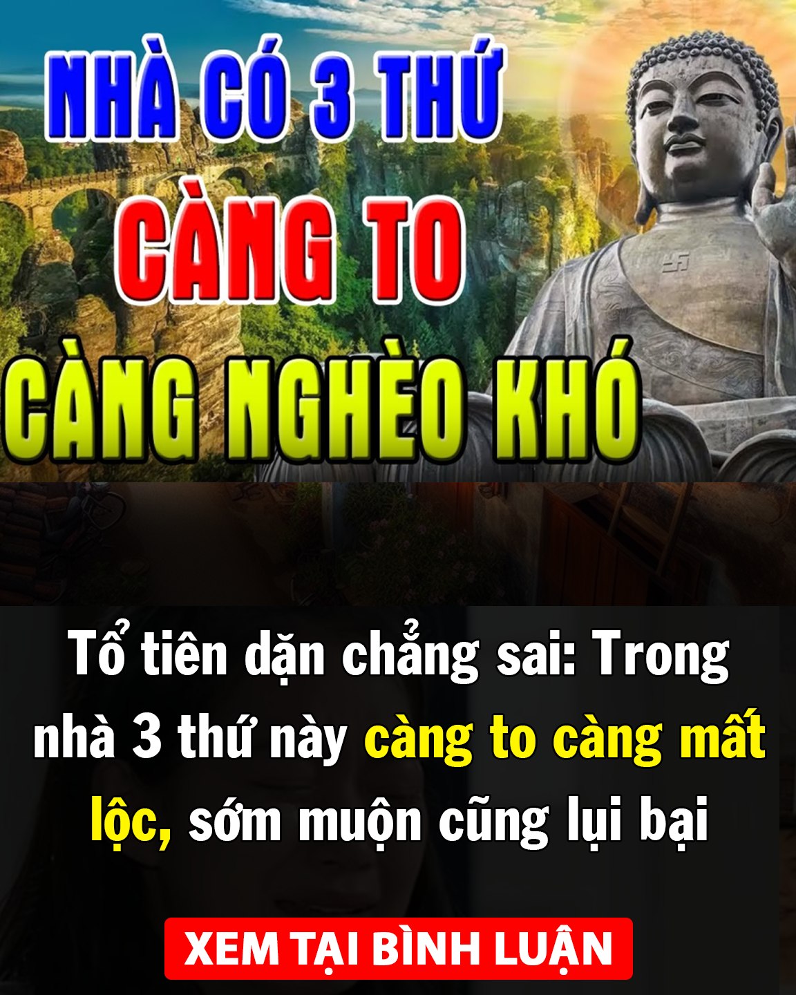 Tổ tiên dặn chẳng sai: Trong nhà 3 thứ này càng to càng mất lộc, sớm muộn cũng lụi bại 👇👇👇