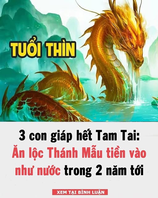 3 con giáp hết Tam Tai: Ăn lộc Thánh Mẫu tiền vào như nước trong 2 năm tới 👇👇👇