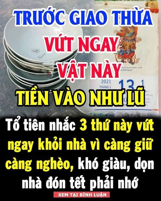 Nhớ vứt 3 thứ này càng sớm càng tốt 👇👇👇