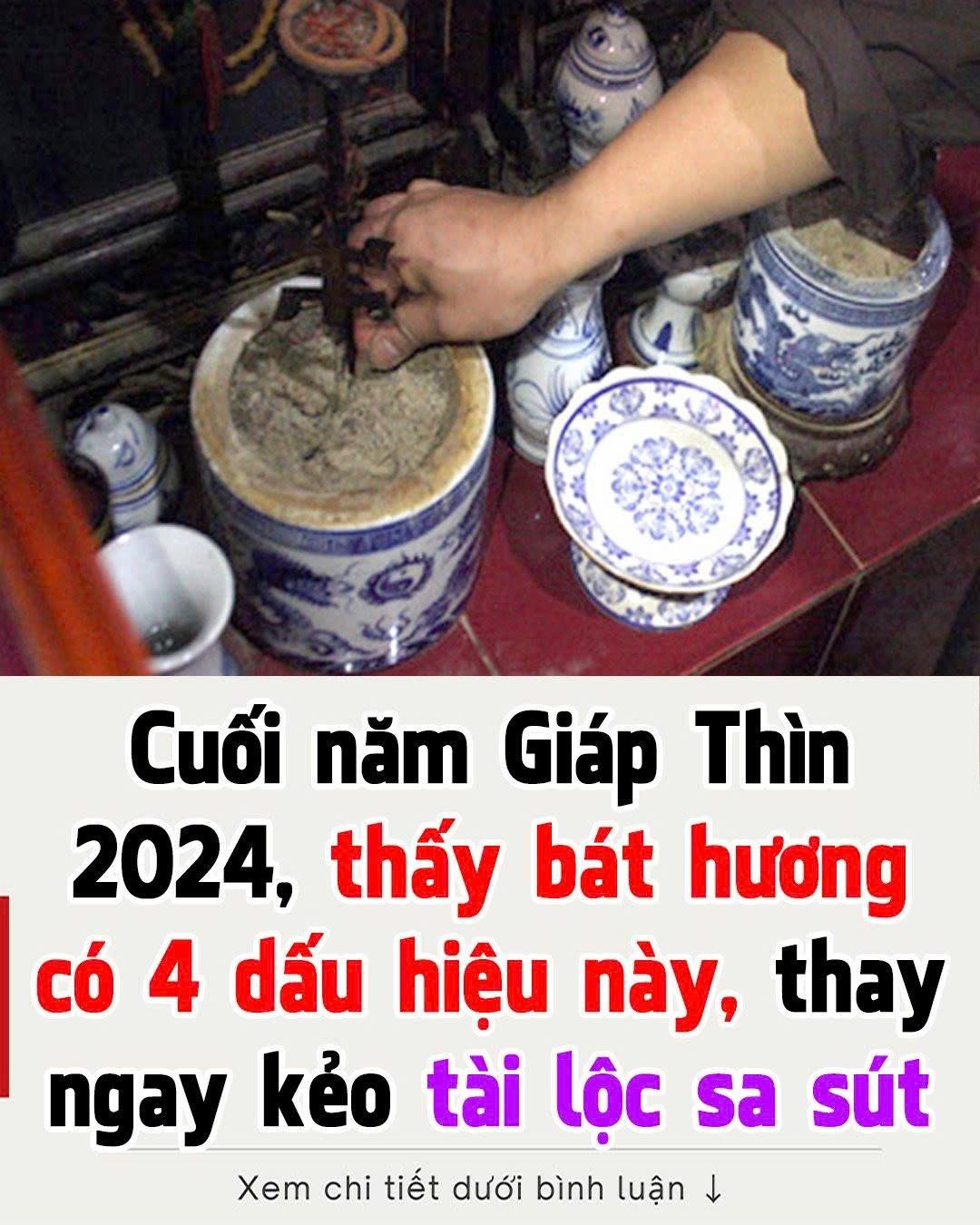 Cuối năm Giáp Thìn 2024, thấy bát hương có 4 dấu hiệu này, thay ngay kẻo tài lộc sa sút